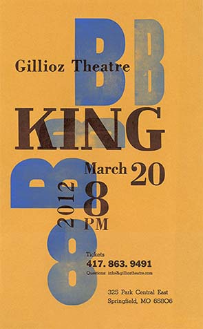BB King Concert Poster